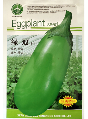 寿光早春季蔬菜种子 绿冠F1茄子种子绿色茄子种子早熟抗病高产10g