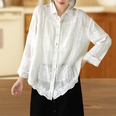 衬衣2023秋季新款翻领百搭宽松