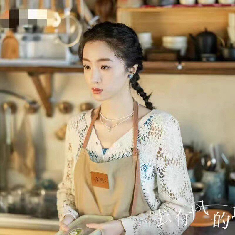薄款短款开衫女度假风长袖镂空图片