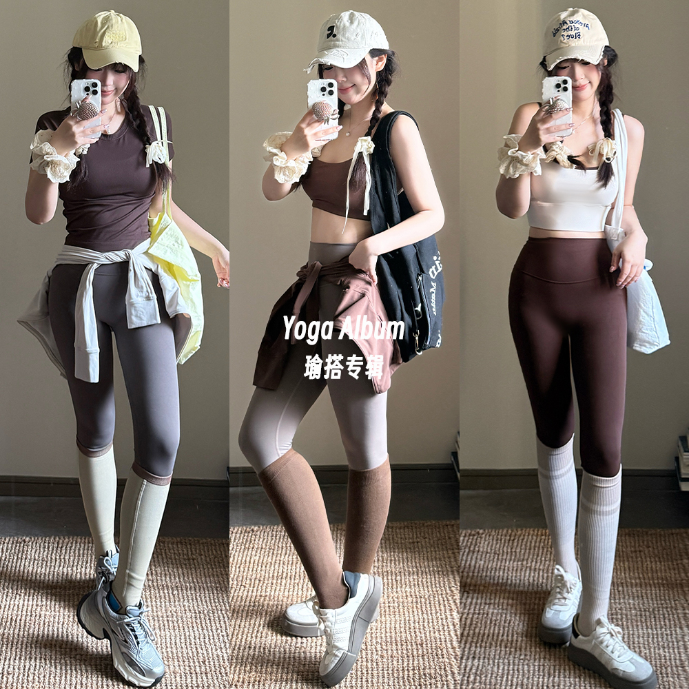 瑜伽服运动骑行裤女普拉提健身裤