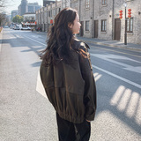 现货2025春季新款时尚短款皮衣外套浙宝300/2307/P145控208，女装短外套，郎佰婉