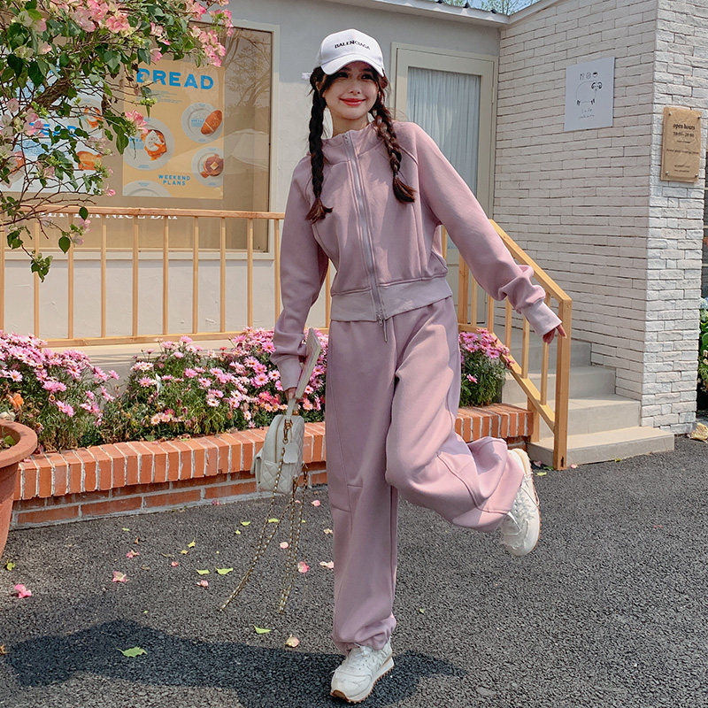现货2025春季新款休闲连帽卫衣套装浙宝300/2521/P165控238,女装套装/套裙,郎佰婉