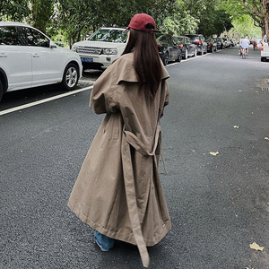 现货 2025秋季新款双排扣长款风衣浙宝300/5013/P155控218，女装风衣，郎佰婉