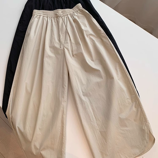 高级感轻奢遮肉大王气球裤 松紧高腰宽松弯刀九分休闲裤子女夏季