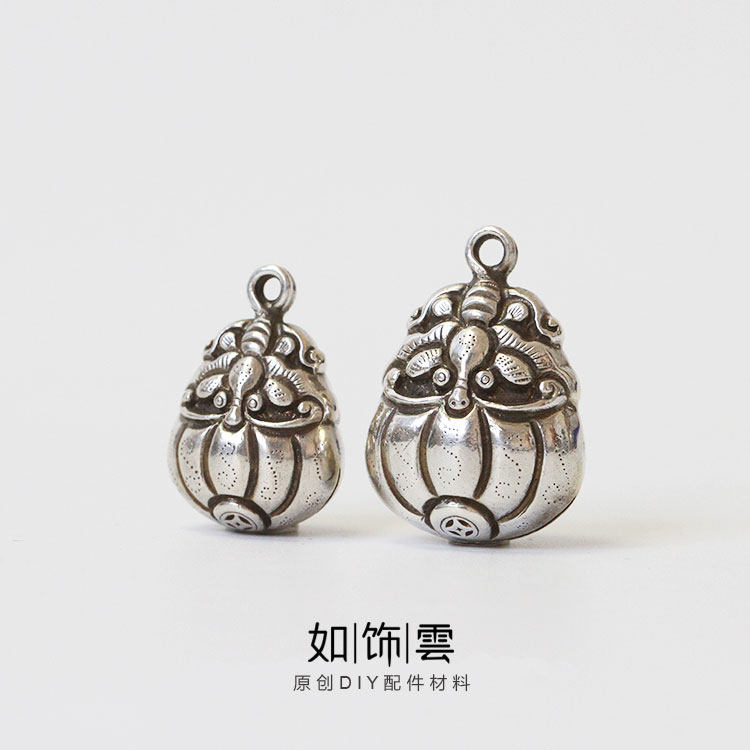 925银福寿绵长南瓜铃铛坠手串