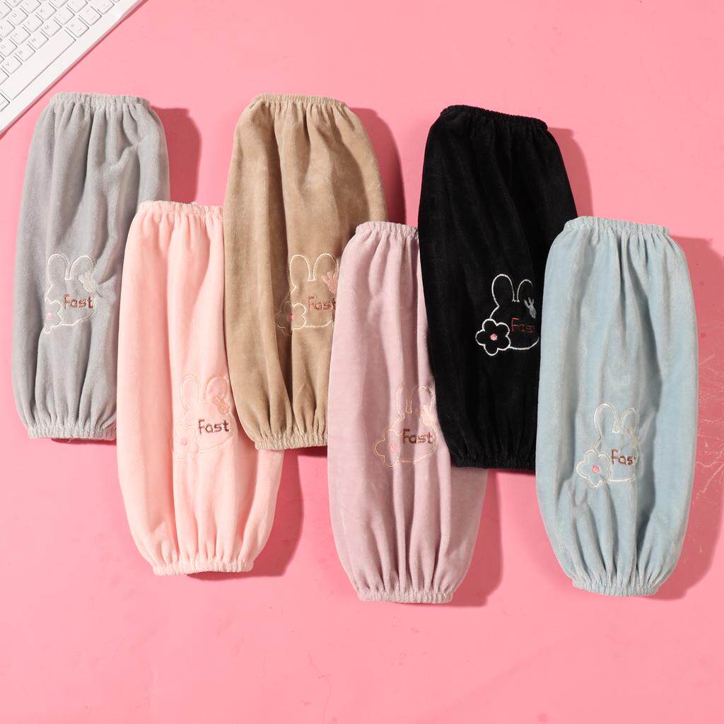 秋冬袖套学生羽绒服防污袖筒长款成人工作手袖可爱儿童防脏护套袖