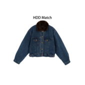 毛领修身 HDD 保暖牛仔羽绒服Y9605 冬季 女款 牛仔风度 90鹅绒