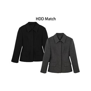 春秋冬女款 修身 法式 HDD 夹棉外套 棉 名媛西装 Y9650 气质名媛