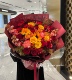 北京鲜花速递红玫瑰红康向日葵橙色芭比混搭花束四环 包邮