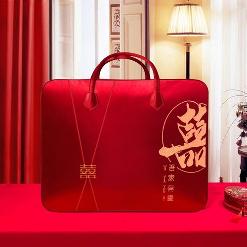 高级缎面婚庆包装喜被收纳大容量