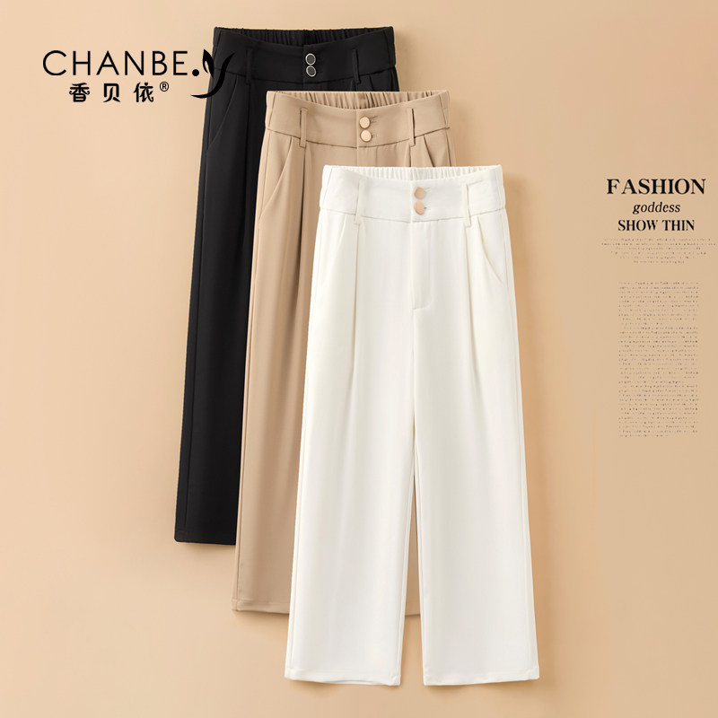 阔腿裤女2025新款妈妈直筒裤高腰九分裤休闲春秋季小个子八分女裤
