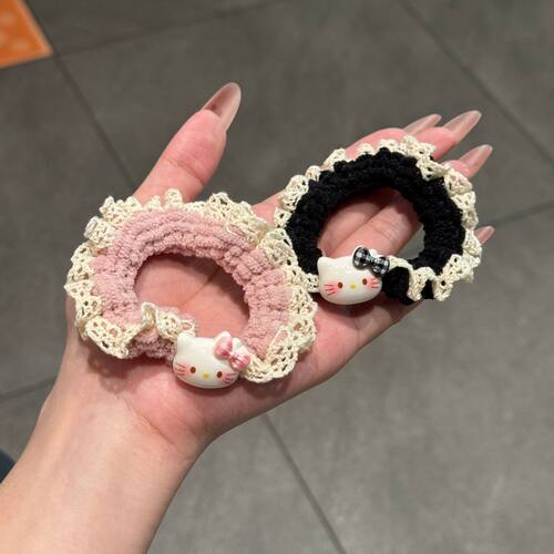 甜美蕾丝花边KT猫发圈