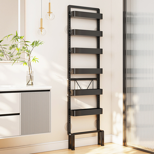 化妆室门后超薄置物架落地多层收纳层架厕所洗手间免打孔浴室拖鞋