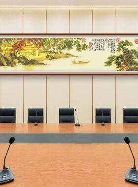 珠绣溪山渔隐图十字绣圆珠绣彩珠绣全珠绣客厅大幅