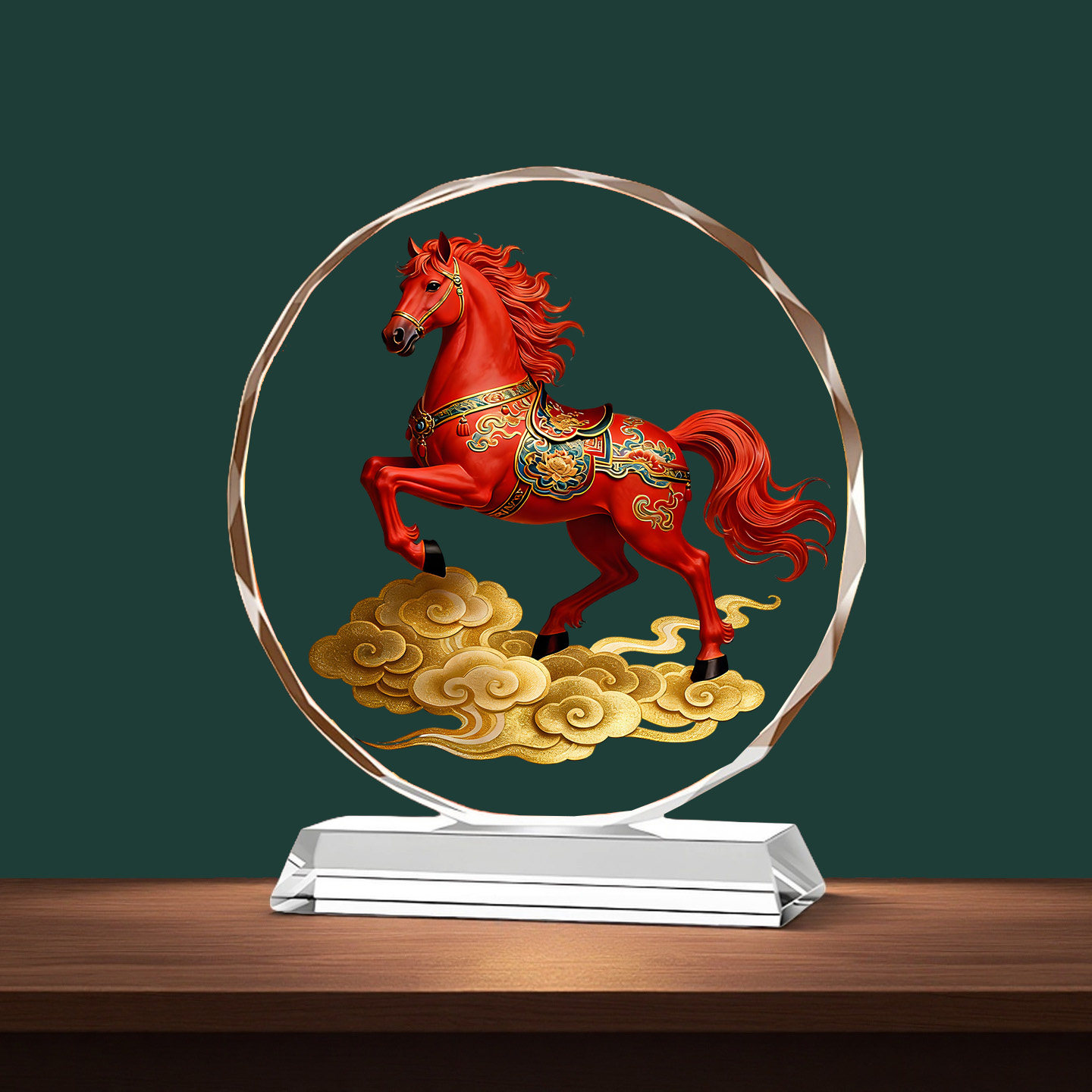 马踏祥云生肖马水晶摆件客厅玄关办公室酒柜装饰乔迁商务礼品摆台,家居饰品,桌面摆件,淘宝优惠券,粉丝福利购,淘宝优惠卷