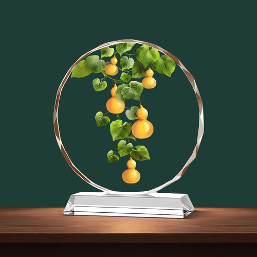 五福临门葫芦水晶摆件客厅玄关电视柜装饰品镇宅新房乔迁开业礼物