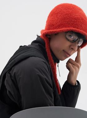 LITAN室外滑雪针织帽线帽浅口帽软糯仿水貂毛户外男女宽松帽2020M