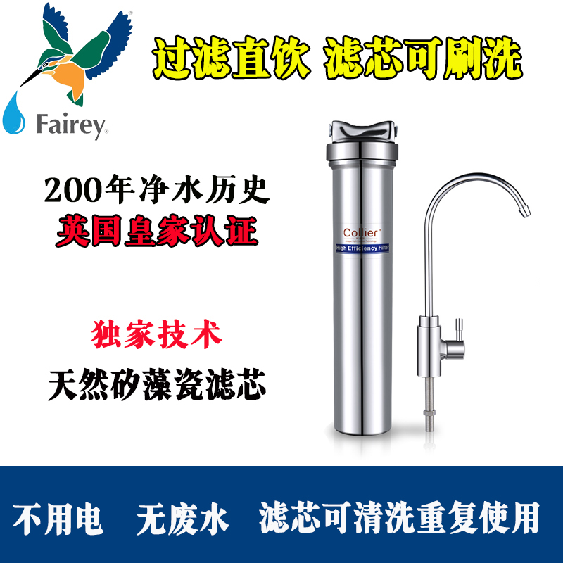 英国道尔顿可滤尔净水器DIS家用直饮厨房过滤2504陶瓷滤芯净水机