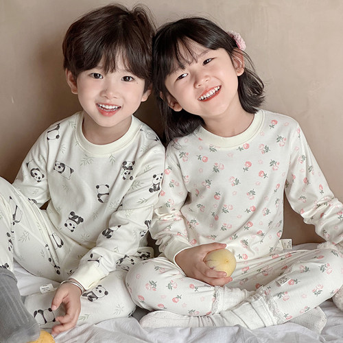 无骨有机棉儿童线衣线裤内搭保暖