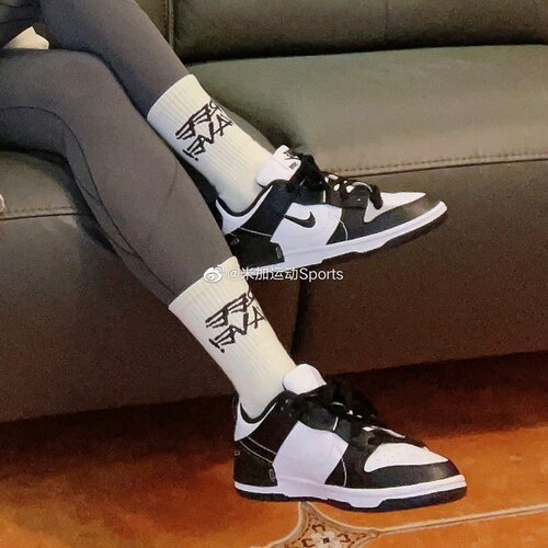 Nike/耐克DunkLow蛇纹黑白板鞋