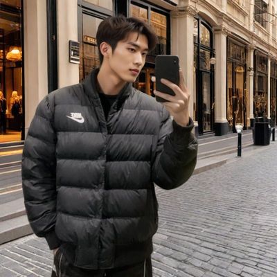 NIKE耐克男子冬季立领运动休闲保暖短款夹克外套羽绒服IB4499-010