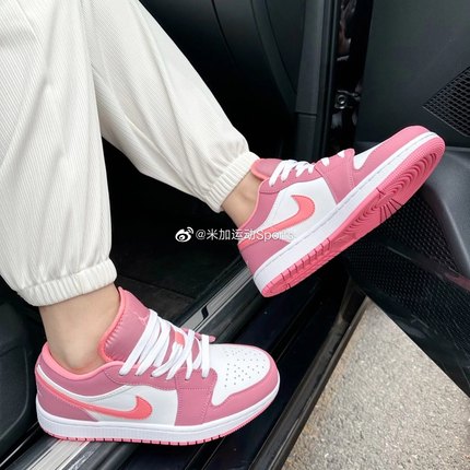 Air Jordan 1 Low AJ1粉白夏季女子低帮复古篮球鞋 553560-616