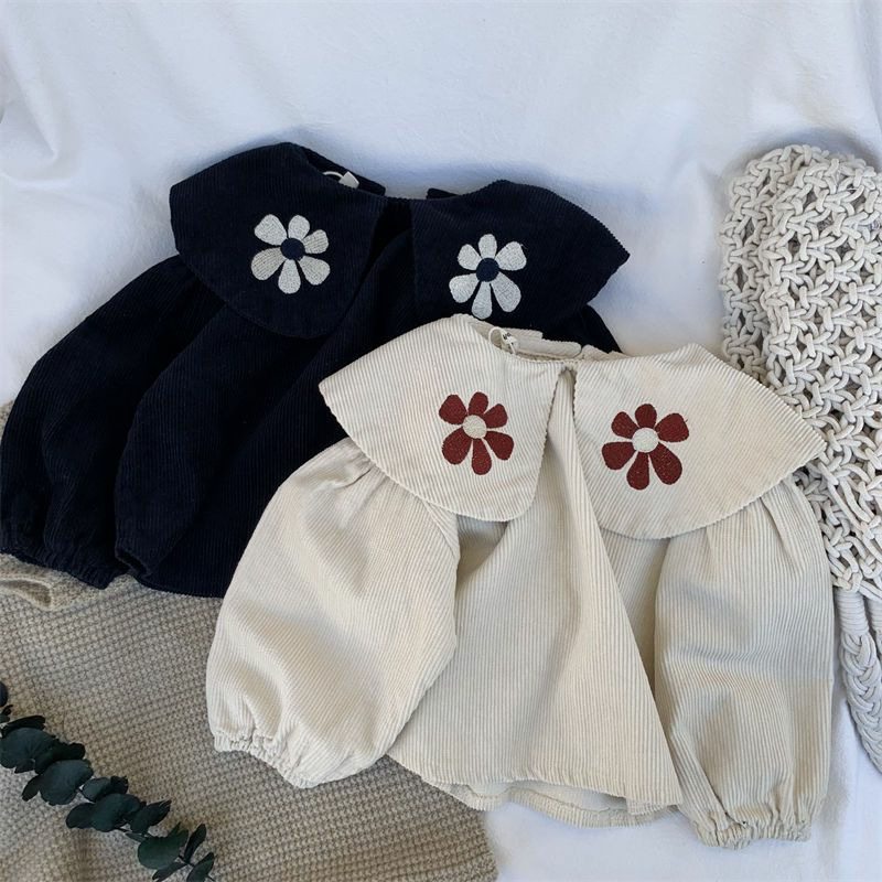 春秋女童装衬衫宝宝洋气儿童个性潮牌时髦韩版娃娃领刺绣花朵衬衣,童装/婴儿装/亲子装,衬衫,淘宝优惠券,粉丝福利购,淘宝优惠卷