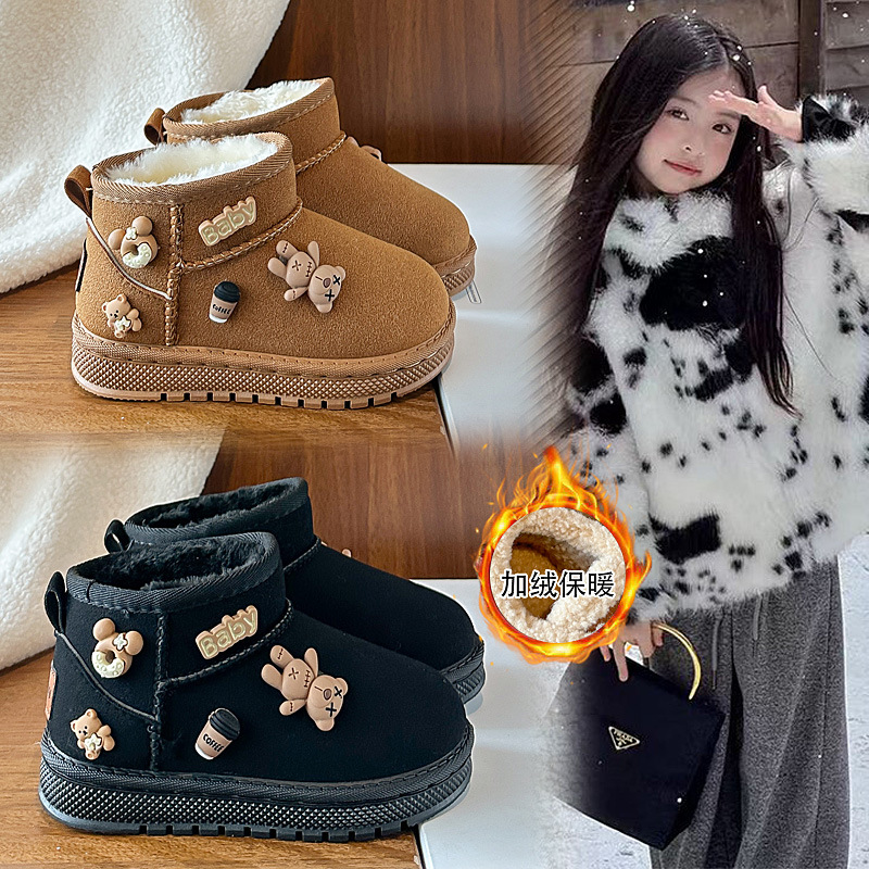 冬季新款儿童卡通玩偶雪雪地靴