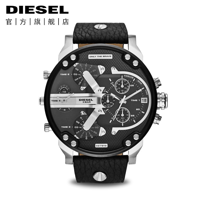 Diesel/µÏÈüÊÖ±íÄÐ THEDADDIEϵÁÐ ËÄÇøÊ±ÏÔÄÐ±í ¼²·çÁÔÓ¥ DZ7313