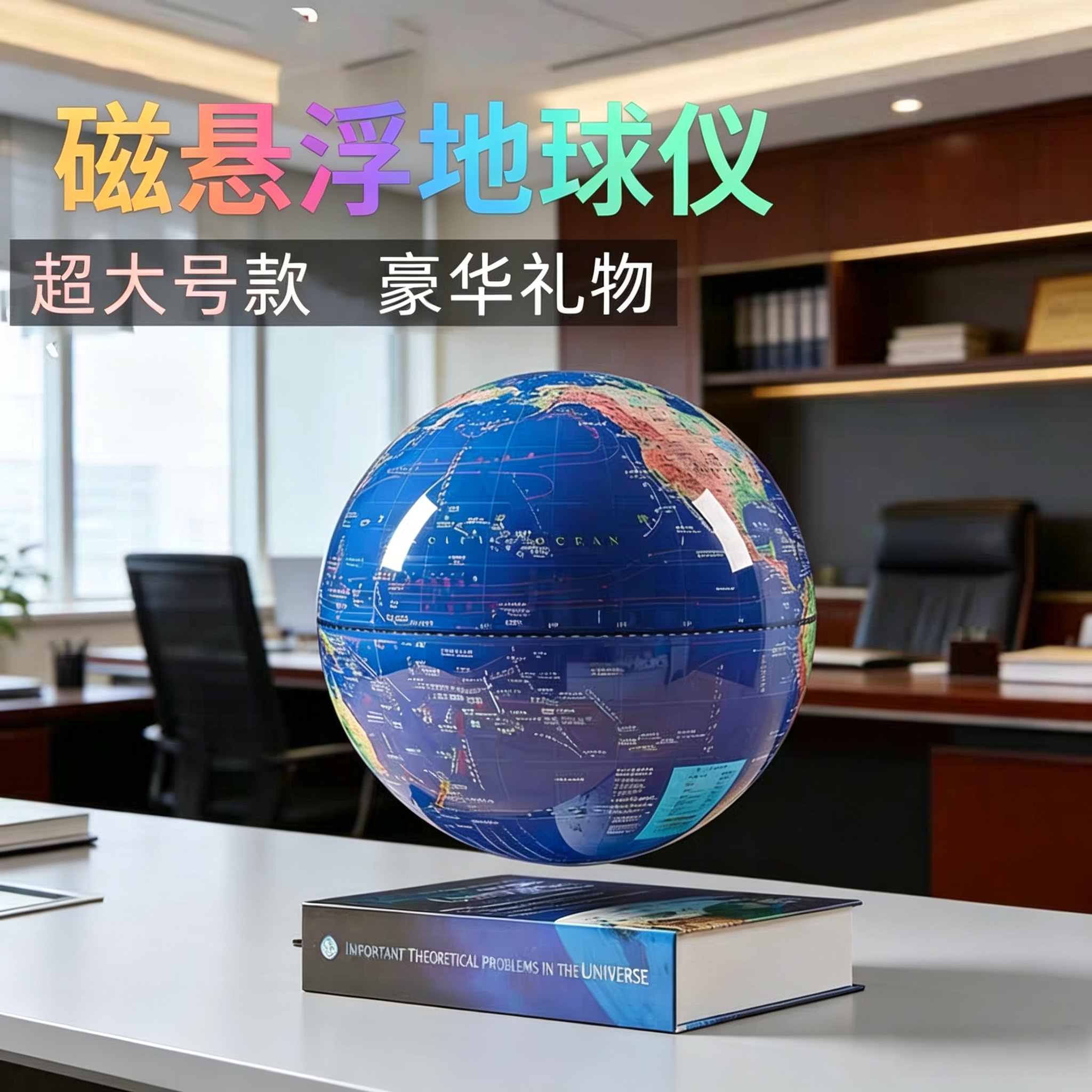 磁悬浮蓝牙音箱地球仪12寸办公室桌摆件家居客厅装饰品创意礼物