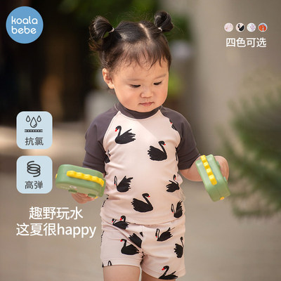 考拉鼻鼻儿童分体泳衣夏季男女童宝宝游泳衣泳裤新款童话森林