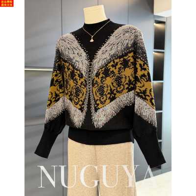 时尚洋气妈妈装毛衣女高领冬装新款上衣气质百搭中老年针织衫打底