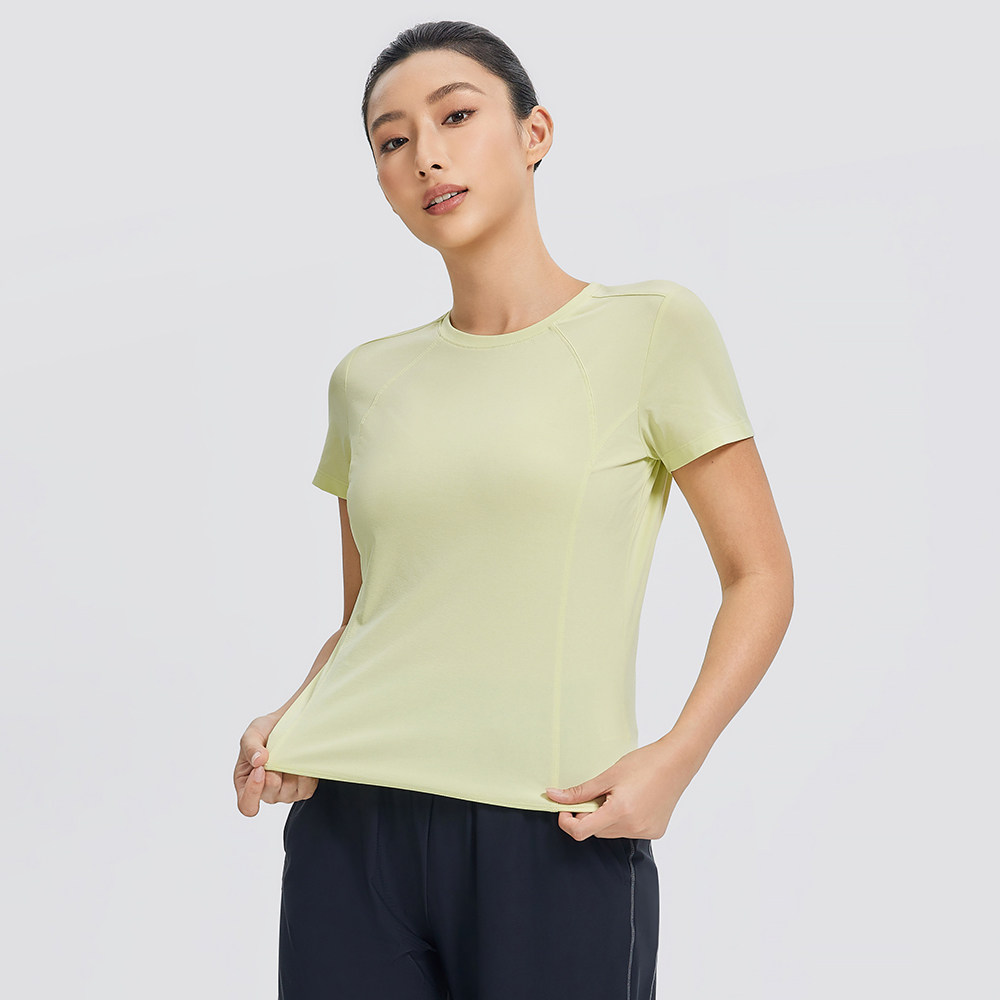 GYMANT肌肉蚂蚁夏季新款防晒速干运动健身衣荧光绿女圆领短袖T恤