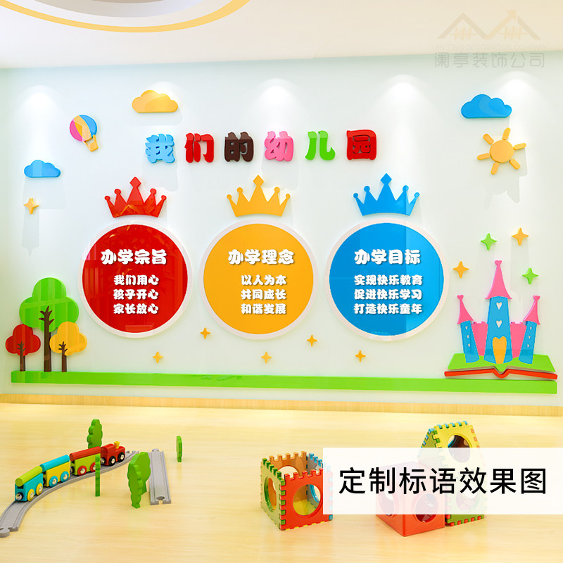 幼儿园门口走廊过道文化墙公告栏