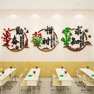 书香班级布置教室装饰文化墙贴纸黑板报梅兰竹菊国学古风诗词环创