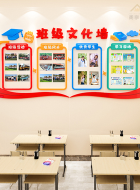 中小学班级风采公告栏墙贴画