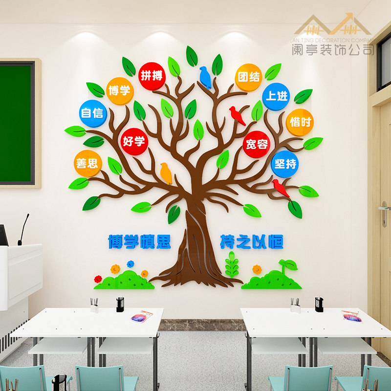 中小学文化墙亚克力照片墙墙帖