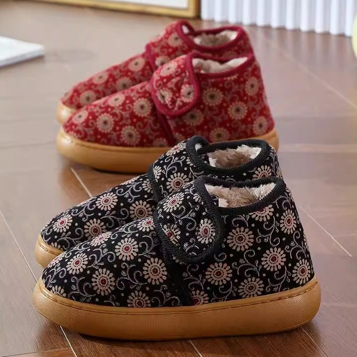 老人保暖防滑妈妈居家外传棉拖鞋