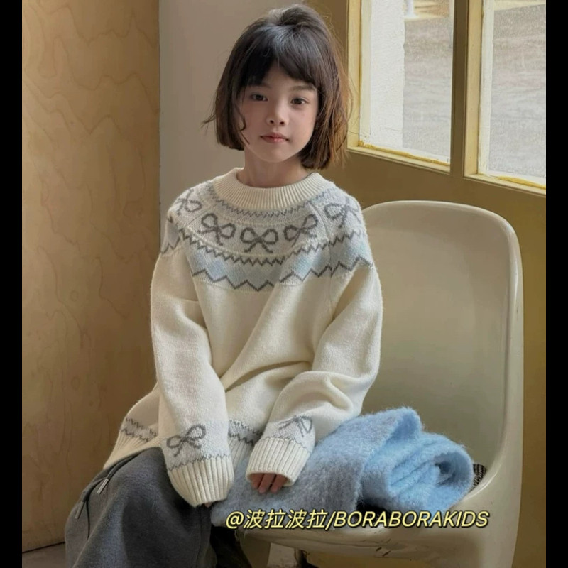 实体店儿童装女生女孩冬季费尔岛上衣中大加厚内搭针织衫软糯毛衣,童装/婴儿装/亲子装,毛衣/针织衫,淘宝优惠券,粉丝福利购,淘宝优惠卷