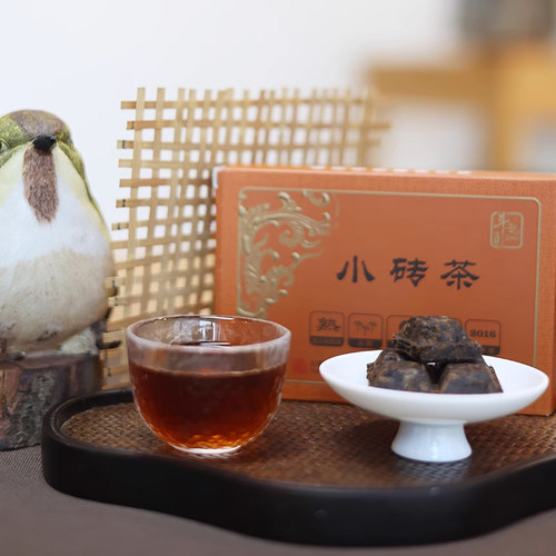 斗记熟砖便携装陈香90g普洱茶