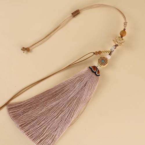 手工编织汽车挂件绳流苏穗子包挂绳DIY饰品翡翠平安扣配件饰品