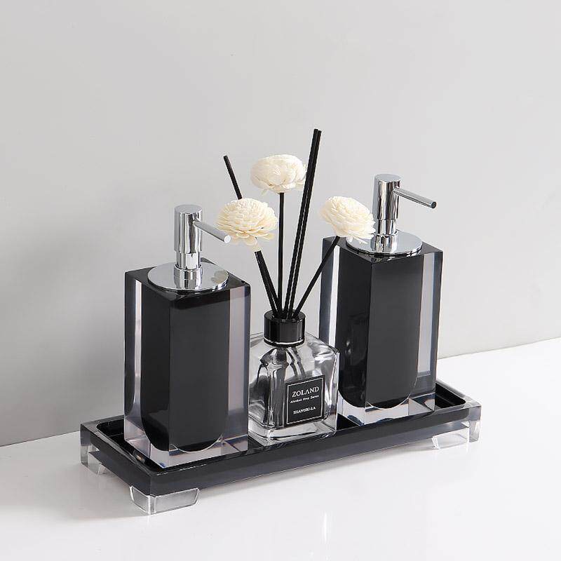 酒店轻奢洗手液瓶子浴室洗发水沐浴露按压式分装瓶卫生间套装摆件