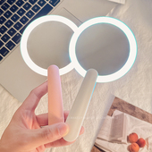 生日礼物送女生礼品化妆镜便携随身小镜子带灯led学生折叠补妆镜