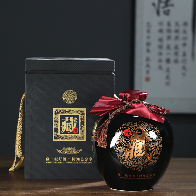 景德镇陶瓷酒坛子空瓶1斤2斤3斤5斤10斤礼盒家用密封酒壶窖藏酒罐