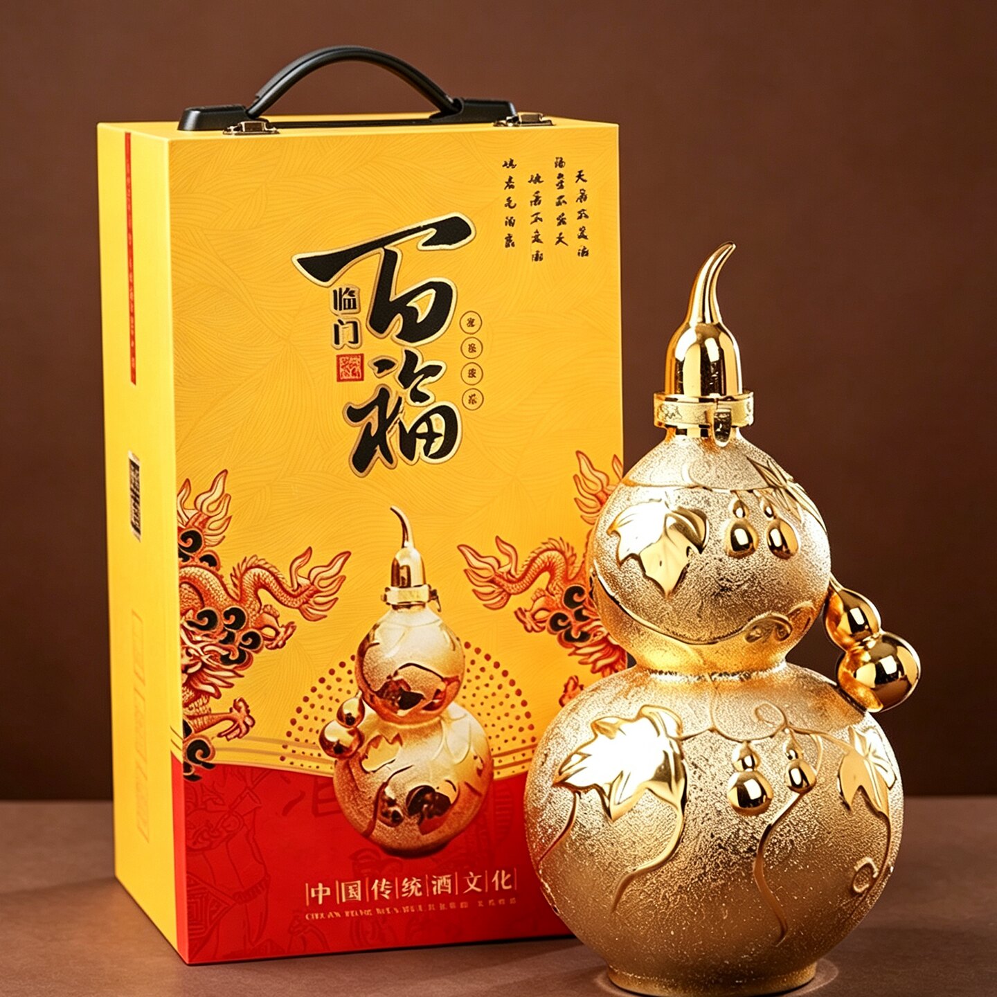 轻奢镀金葫芦酒瓶摆件1斤3斤5斤10斤装家用密封酒壶招财储酒坛