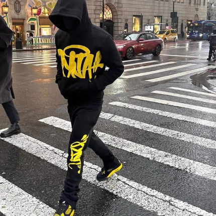Synaworld卫衣套装加绒欧美明星cench同款UKDRIPDRILL嘻哈街头
