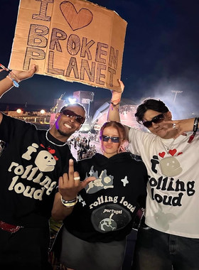 Broken Planet夏季短袖T恤纯棉透气发泡印花欧美明星同款休闲运动