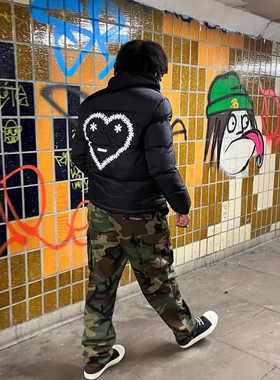 Carsicko羽绒棉服外套保暖欧美明星同款UKDRIPDRILl嘻哈街头休闲