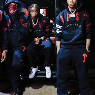 Trapstar薄绒卫衣套装保暖欧美明星同款UKDRIPDRILL嘻哈说唱街头