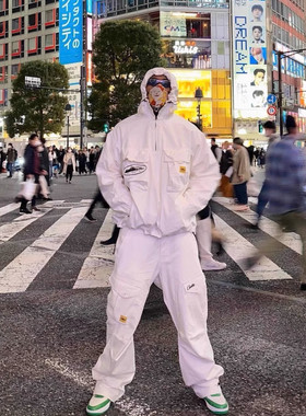 Corteiz工装套装欧美明星同款UKDRIPDRILL直筒宽松机能休闲街头